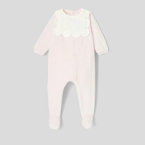 Jacadi Pink and White Footies One Piece
